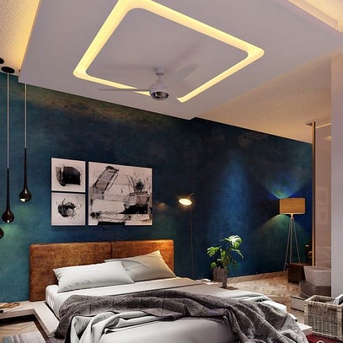 Rectangular Drop Ceiling With Cove Lighting