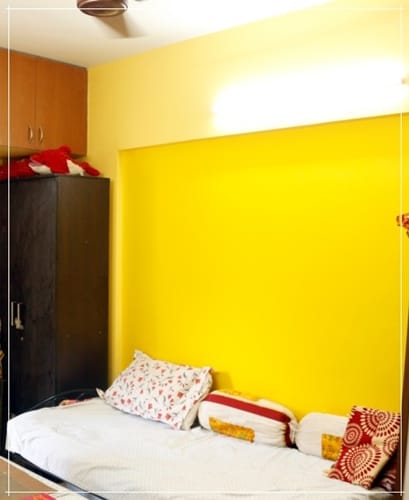Bright yellow wall