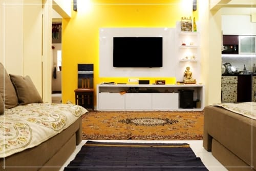 Mustard Wall for Living room
