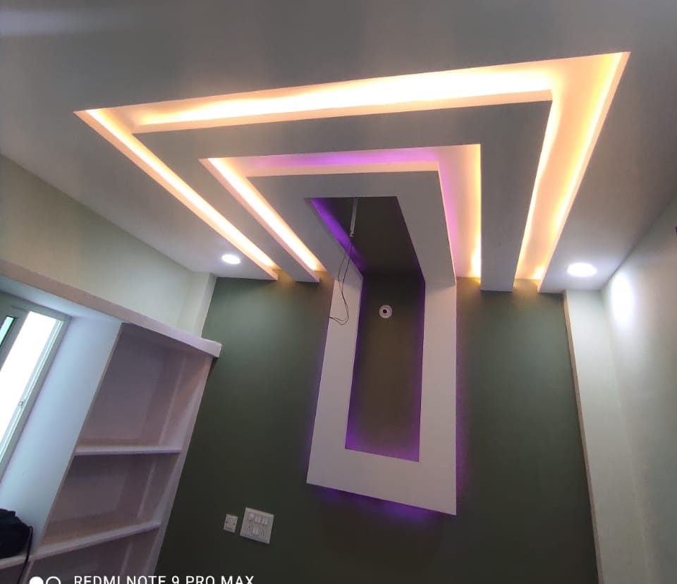 Wall and False Ceiling combined POP works