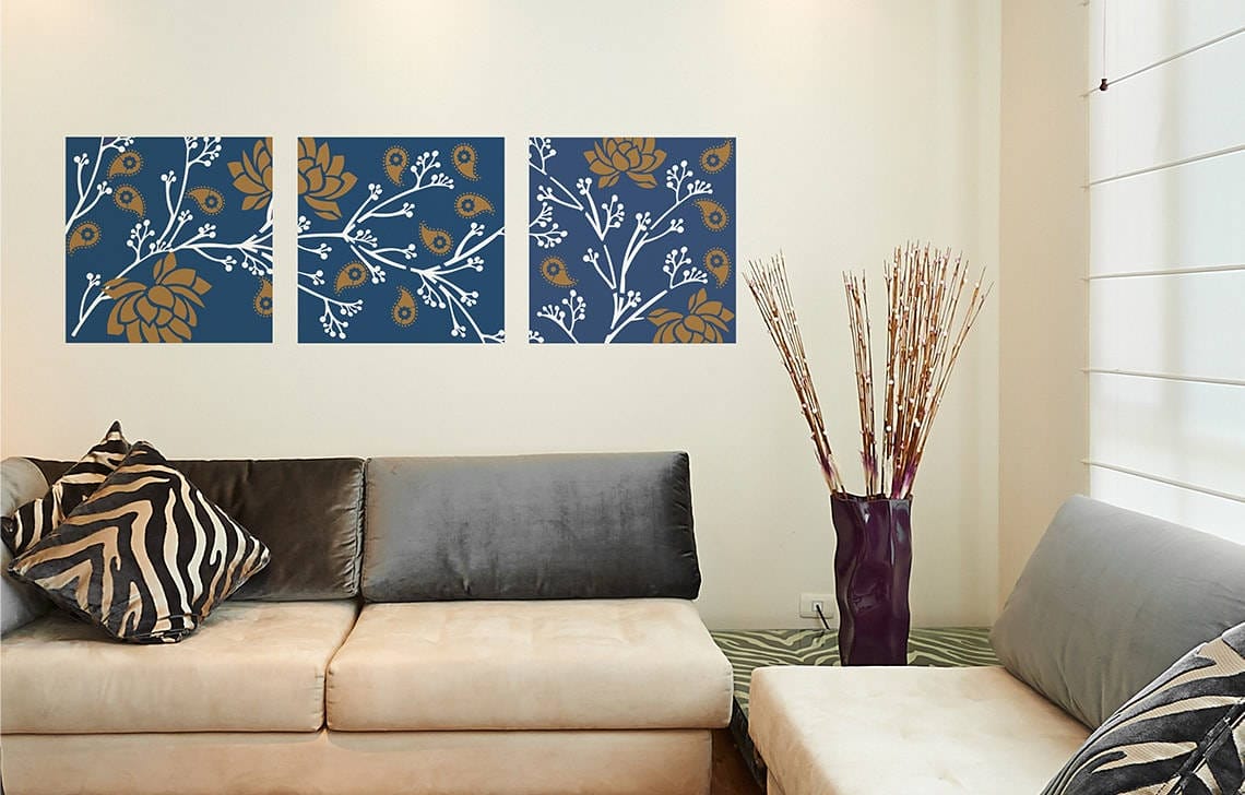 Wall design with stencil  Asian paints wall designs, Wall stencil  patterns, Stencil painting on walls